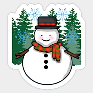 Snow Man Sticker